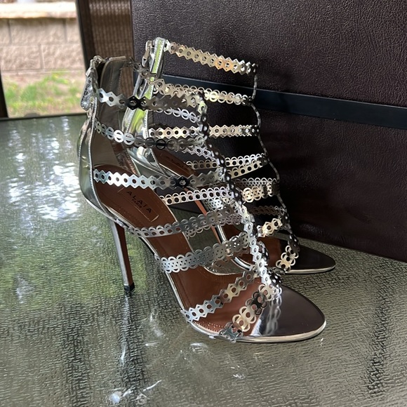 Alaia Leather Cage Shoes - Picture 2 of 12